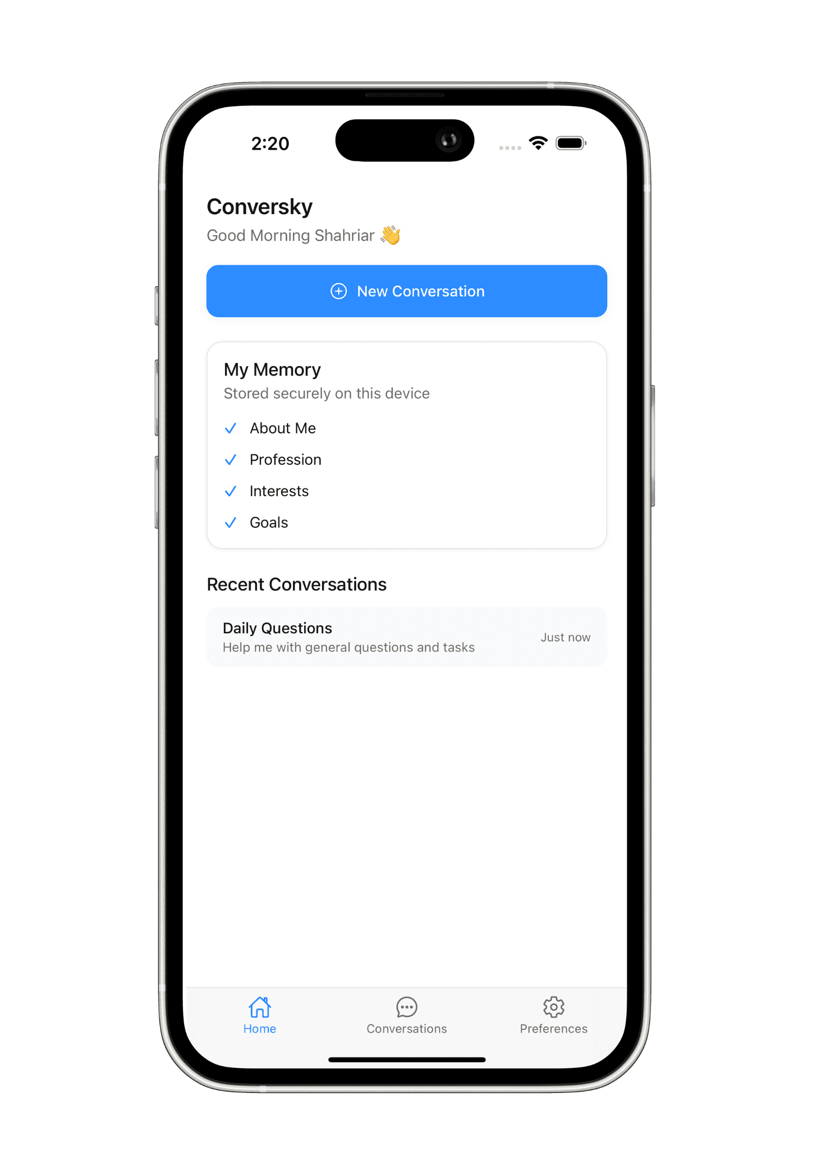 Conversky app screenshot